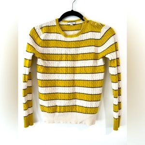 J. Crew. Cashmere. Gold buttons on shoulder. Small.